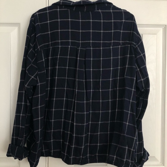 Gap Blue Long Sleeve Wrap Top - Picture 7 of 7